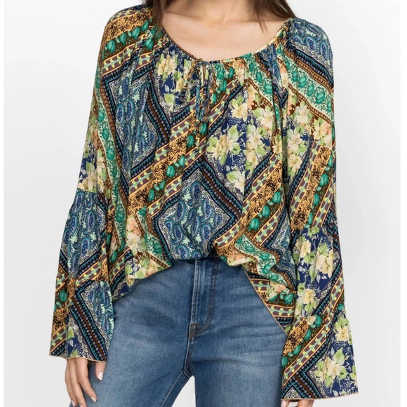Johnny Was Miza Tiered Blouse - Picture 1 of 7